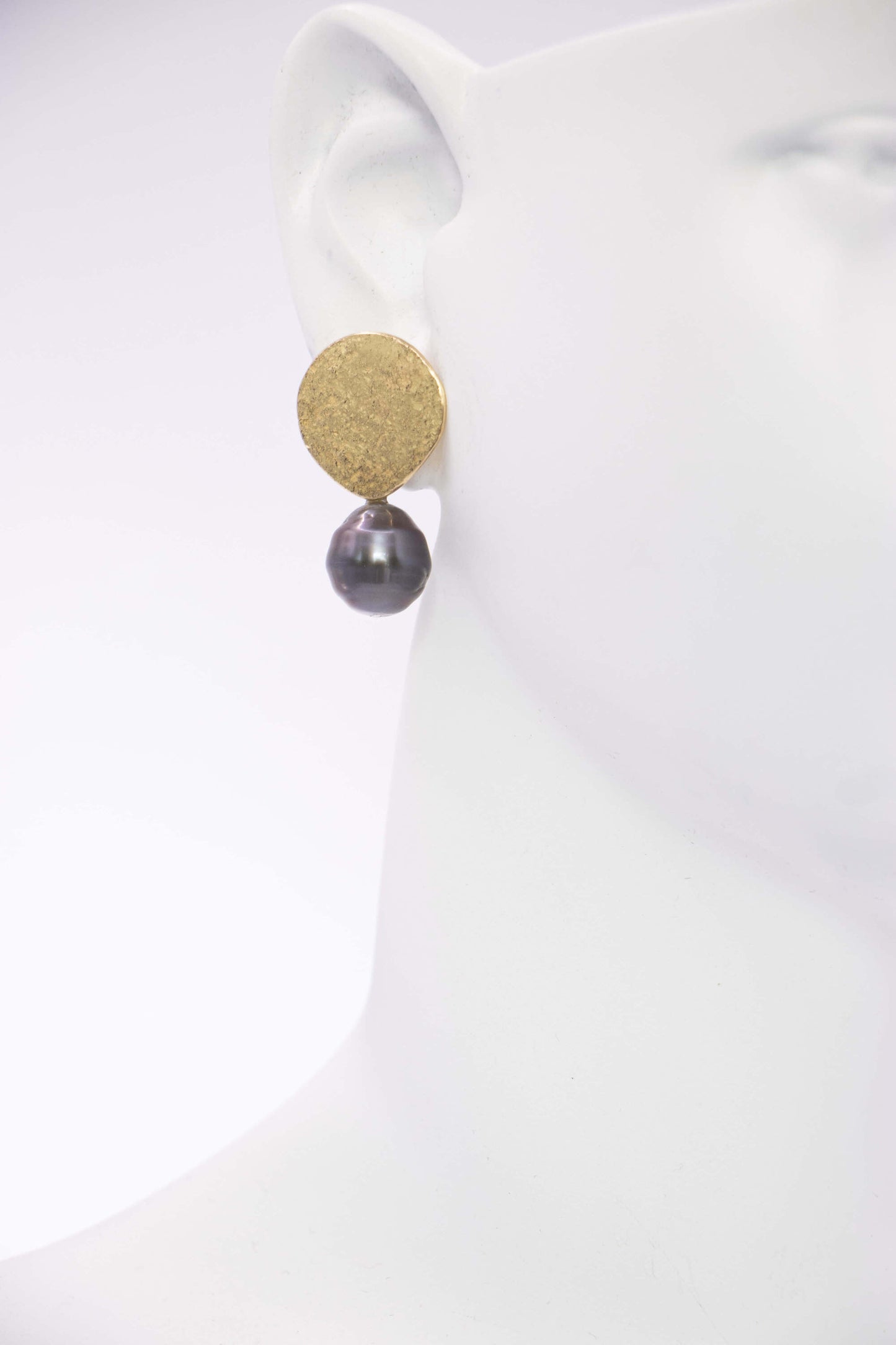 BOUCLES - INTERCHANGEABLES OR JAUNE ET PERLE DE TAHITI