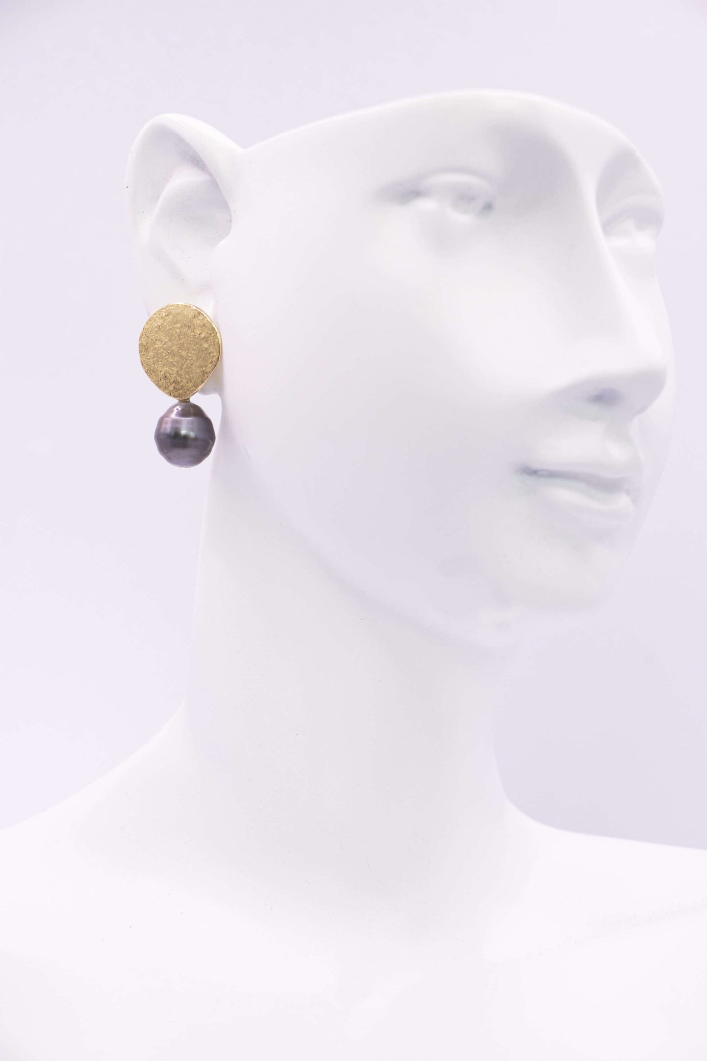 BOUCLES - INTERCHANGEABLES OR JAUNE ET PERLE DE TAHITI