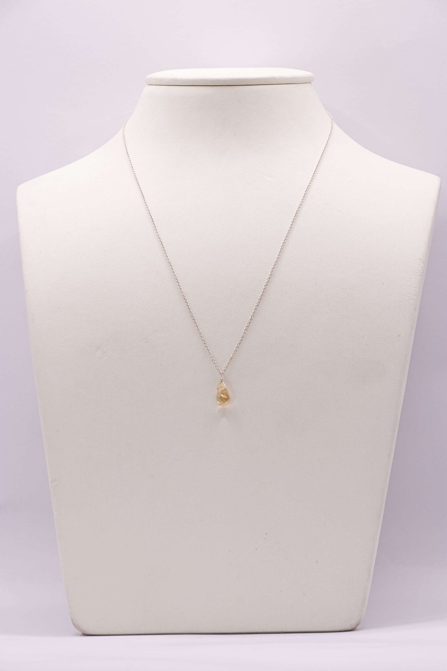 COLLIER - ANAHATA CHAÎNE ARGENT ET BRIOLETTE CITRINE