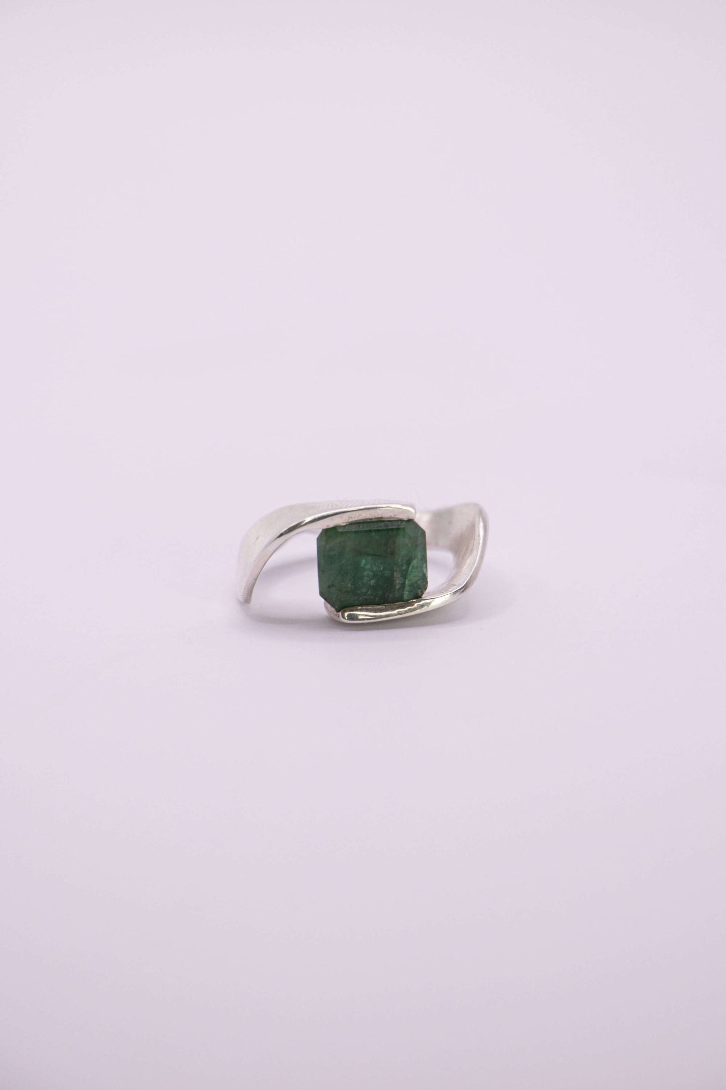 BAGUE - ENLACE MOI ARGENT ET ÉMERAUDE