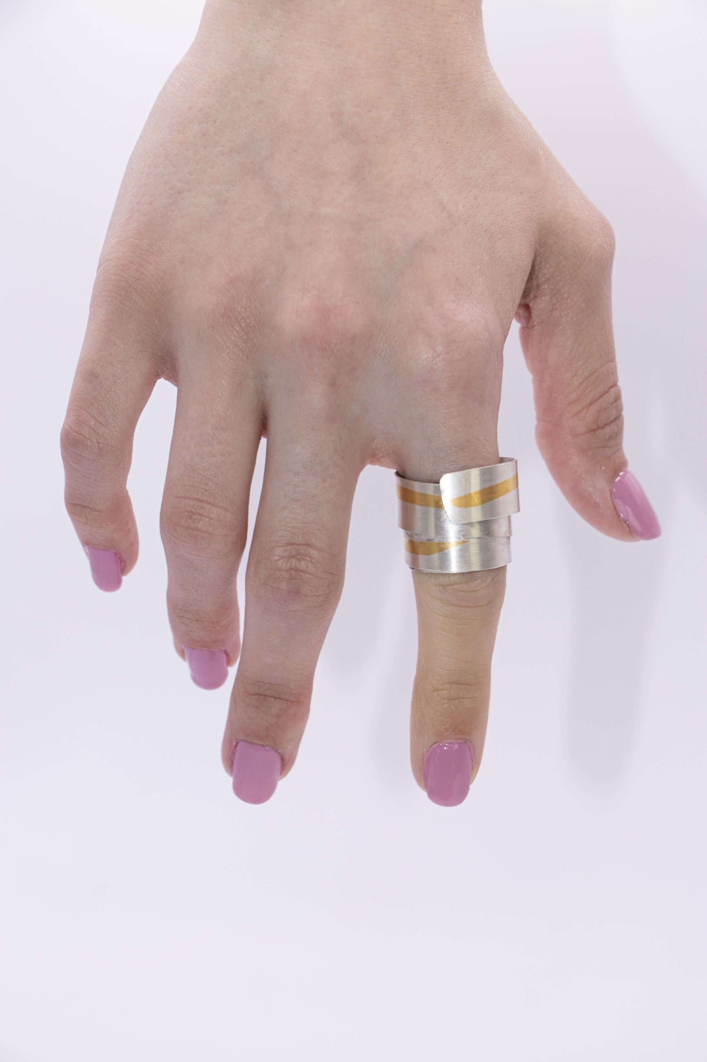 BAGUE - KEUM BOO ARGENT ET OR 24K