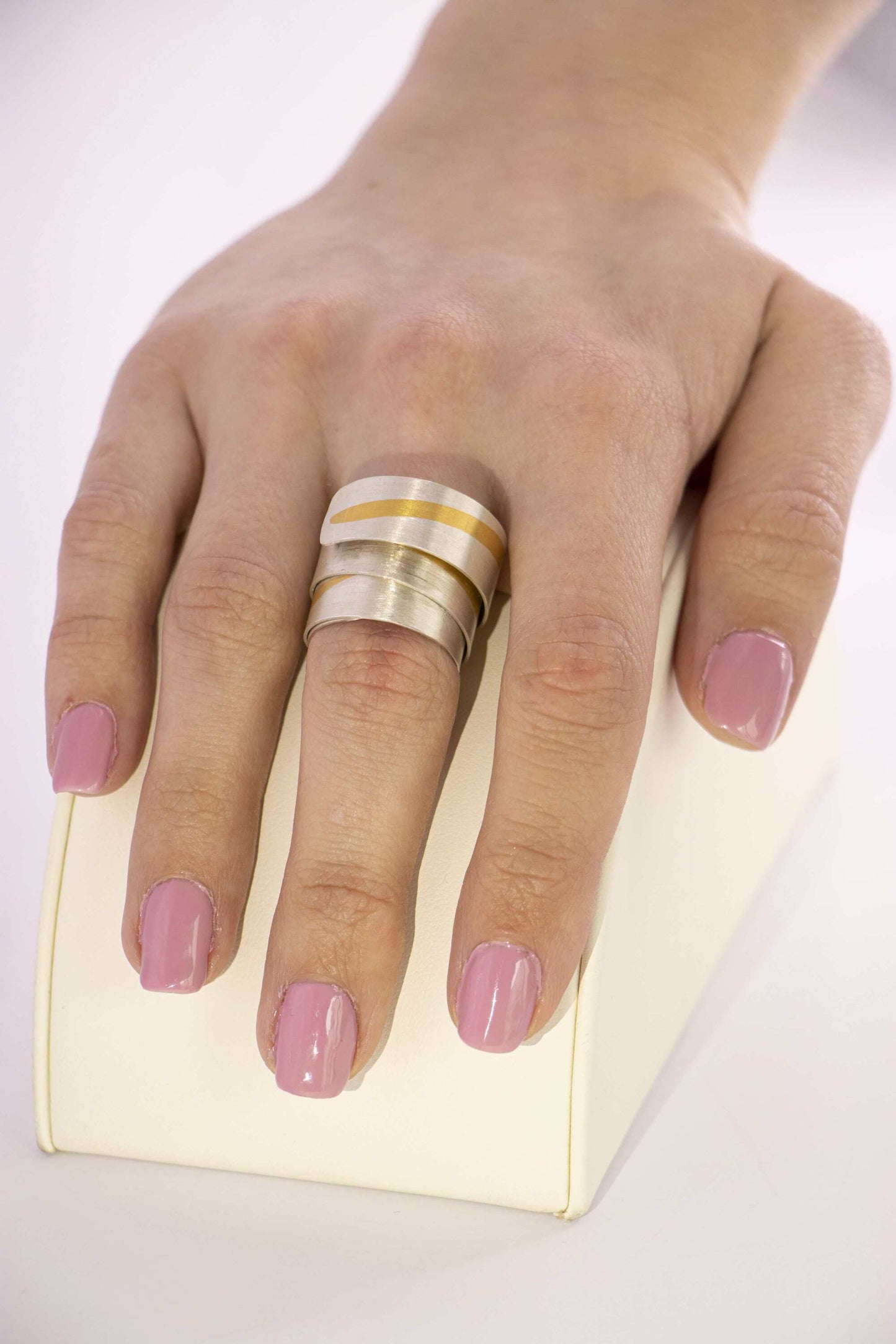 BAGUE - KEUM BOO ARGENT ET OR 24K