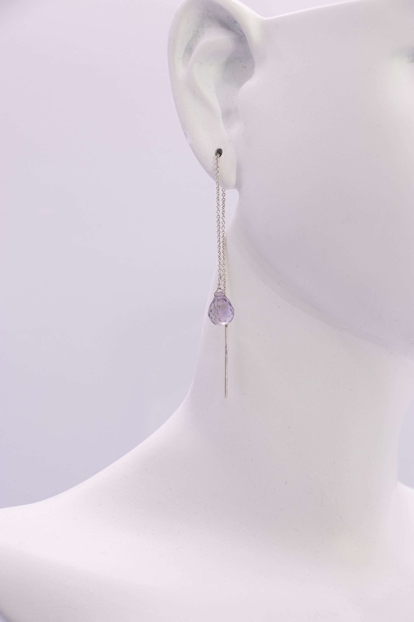 BOUCLES - ANAHATA CHAÎNE ARGENT AMÉTHYSTE