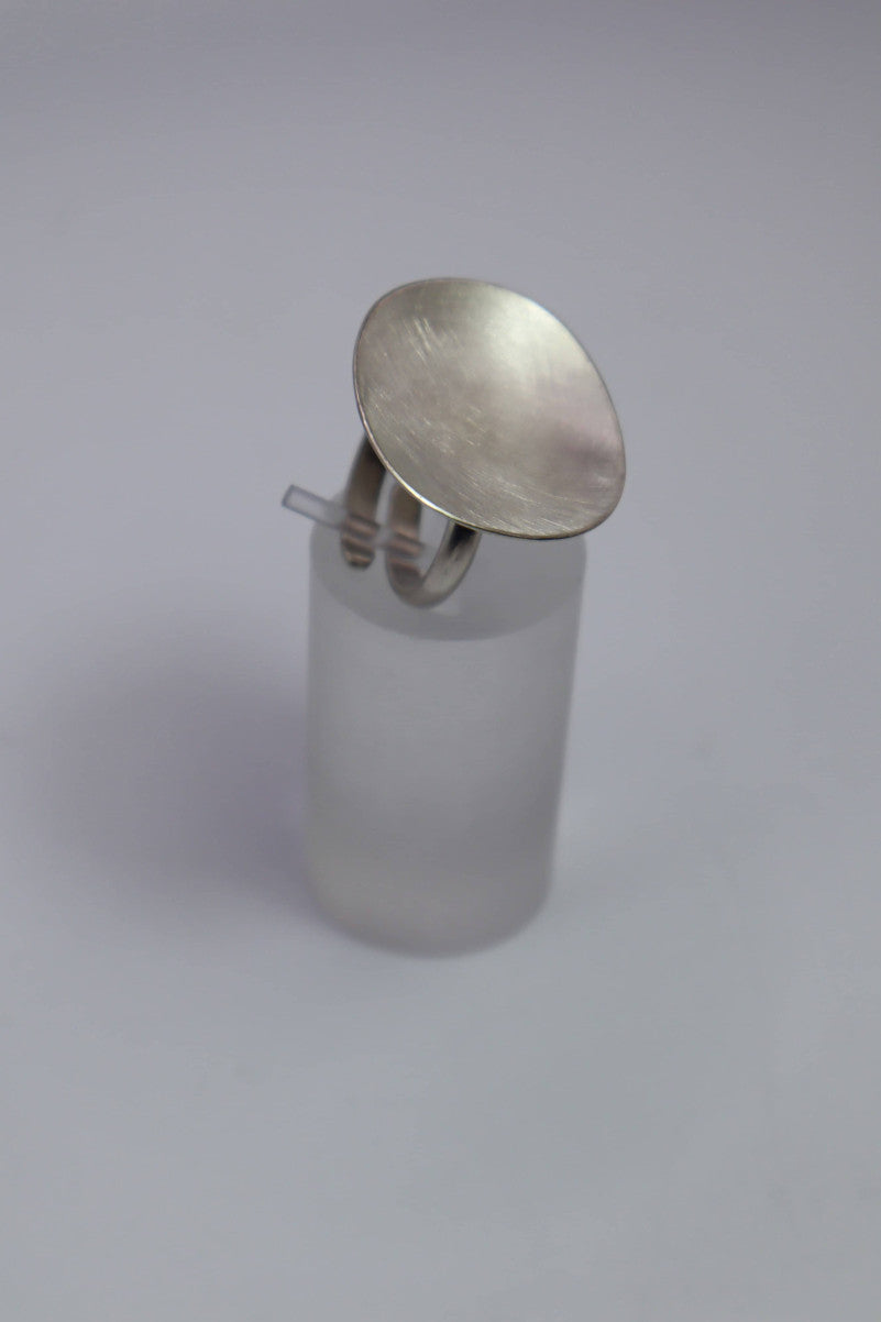 BAGUE - GALET ARGENT
