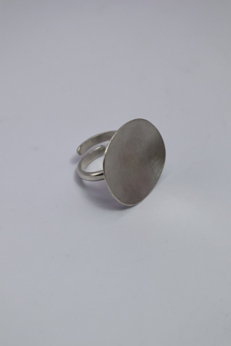 BAGUE - GALET ARGENT