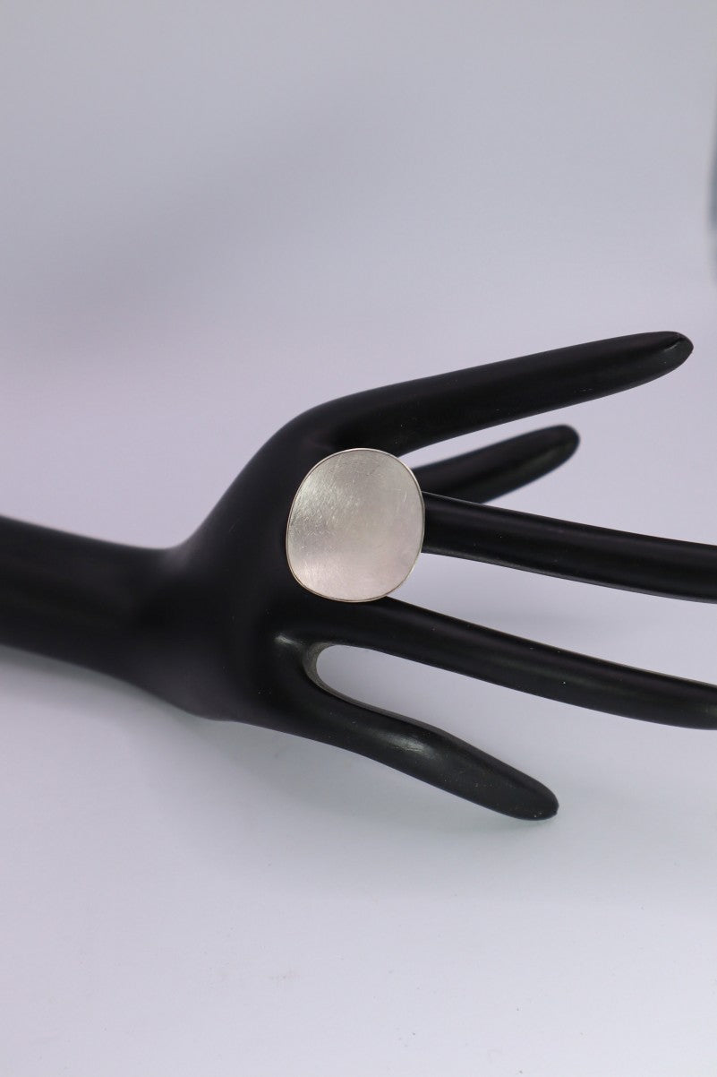 BAGUE - GALET ARGENT