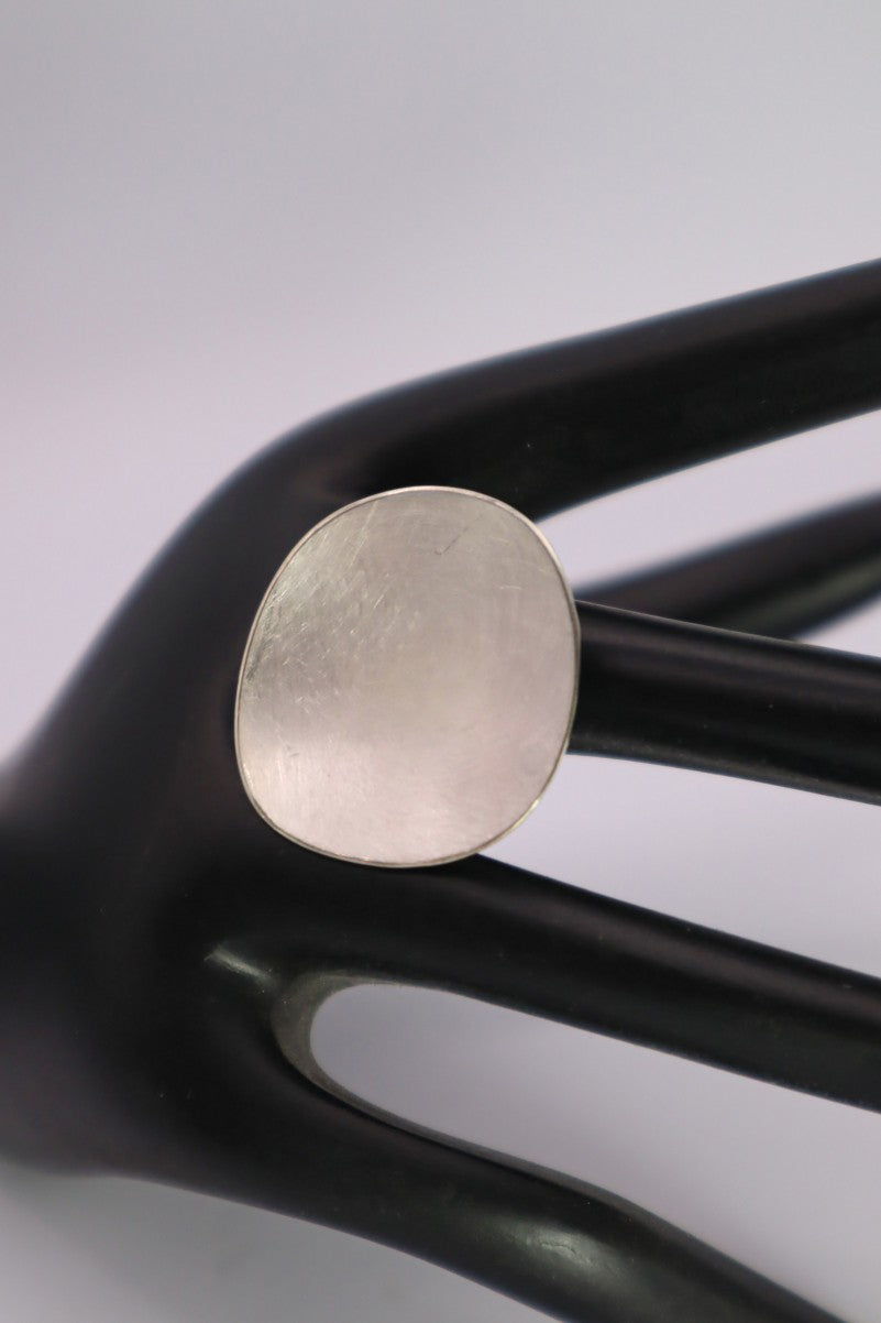 BAGUE - GALET ARGENT