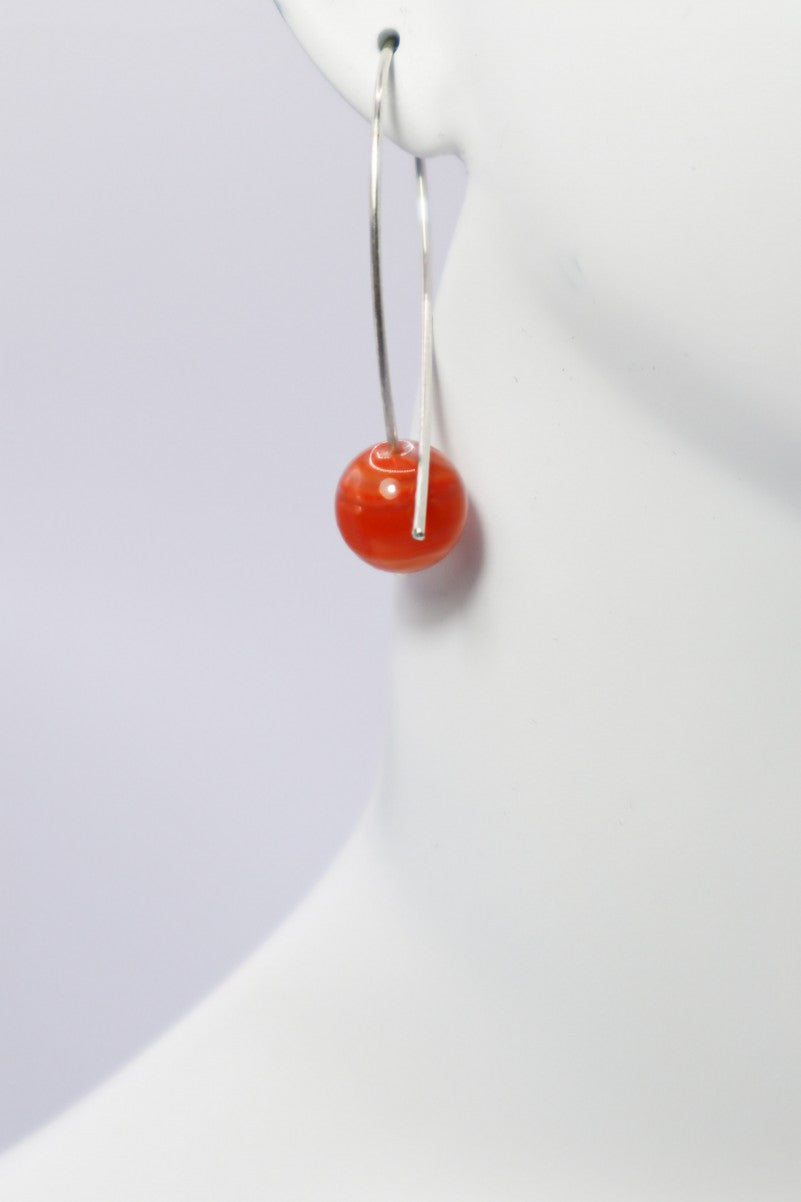 BOUCLES - ARGENT INFINI CORNALINE