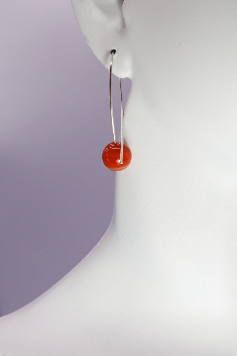 BOUCLES - ARGENT INFINI CORNALINE
