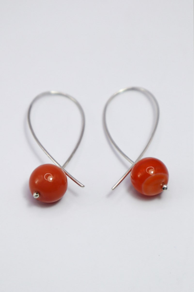 BOUCLES - ARGENT INFINI CORNALINE