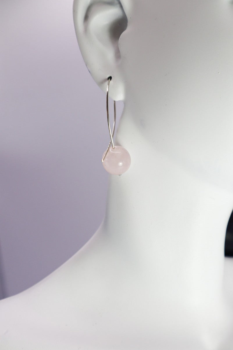 BOUCLES - ARGENT INFINI QUARTZ ROSE