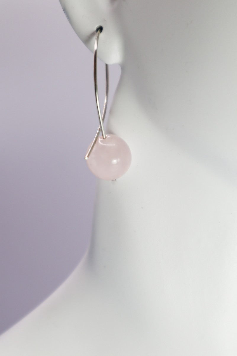 BOUCLES - ARGENT INFINI QUARTZ ROSE
