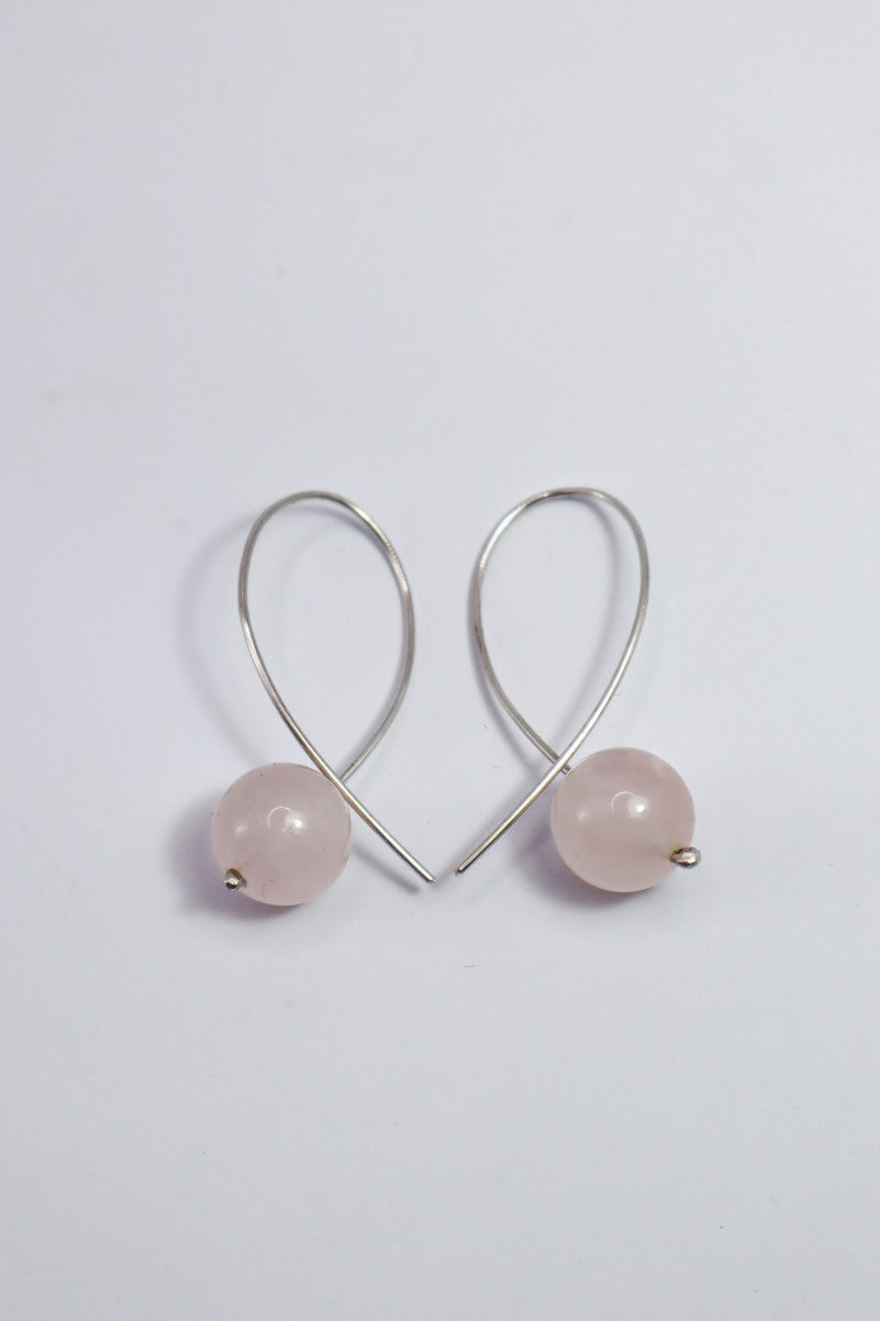 BOUCLES - ARGENT INFINI QUARTZ ROSE