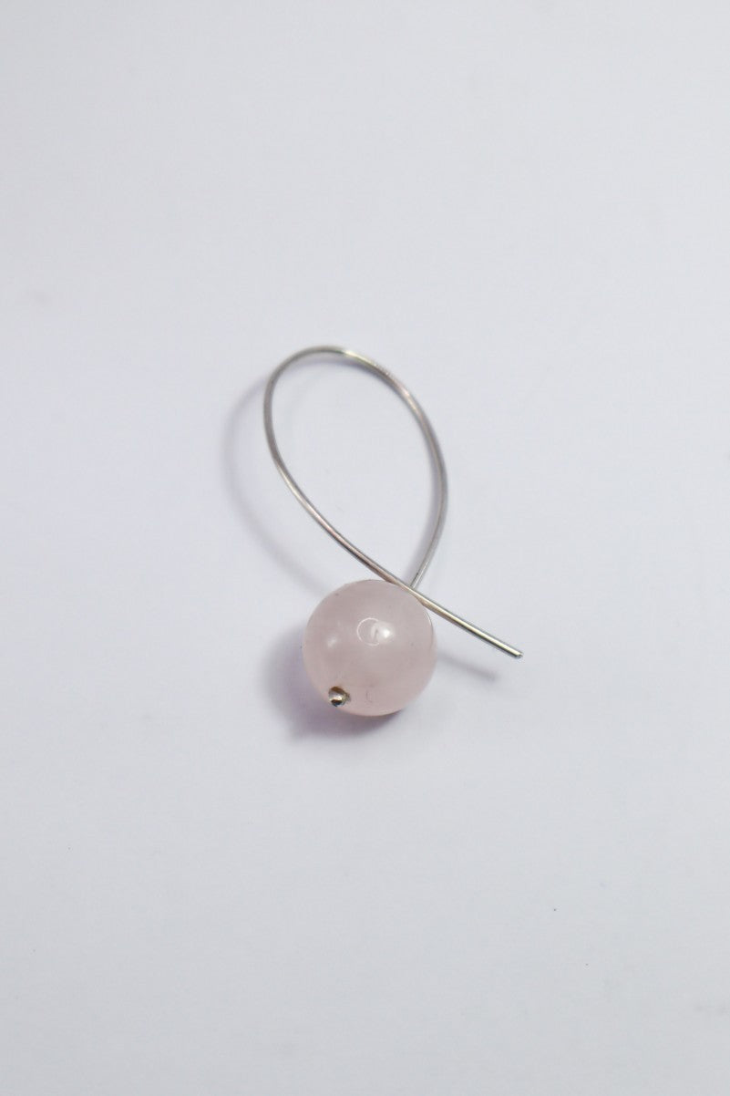 BOUCLES - ARGENT INFINI QUARTZ ROSE