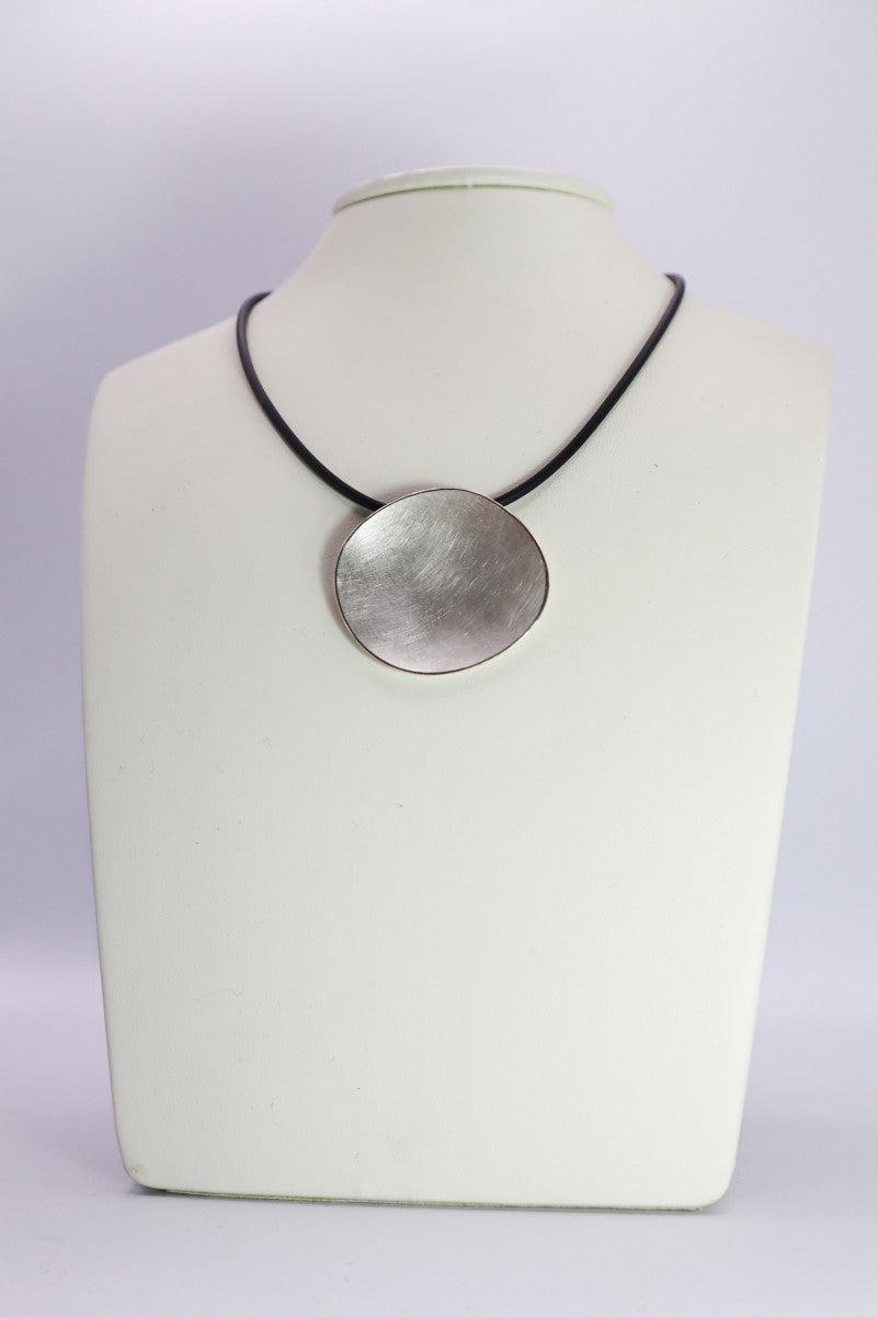 COLLIER - GALET ARGENT