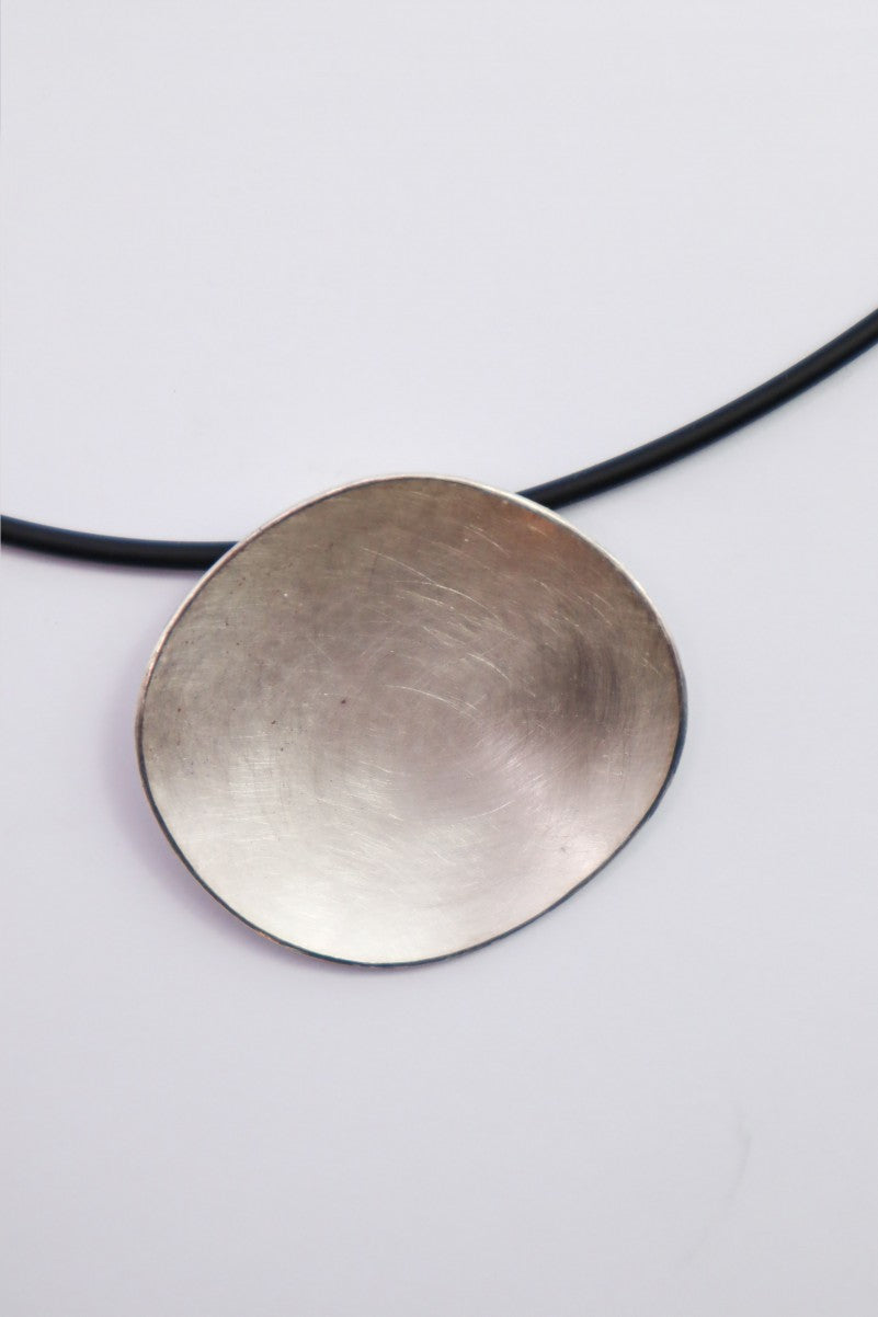 COLLIER - GALET ARGENT