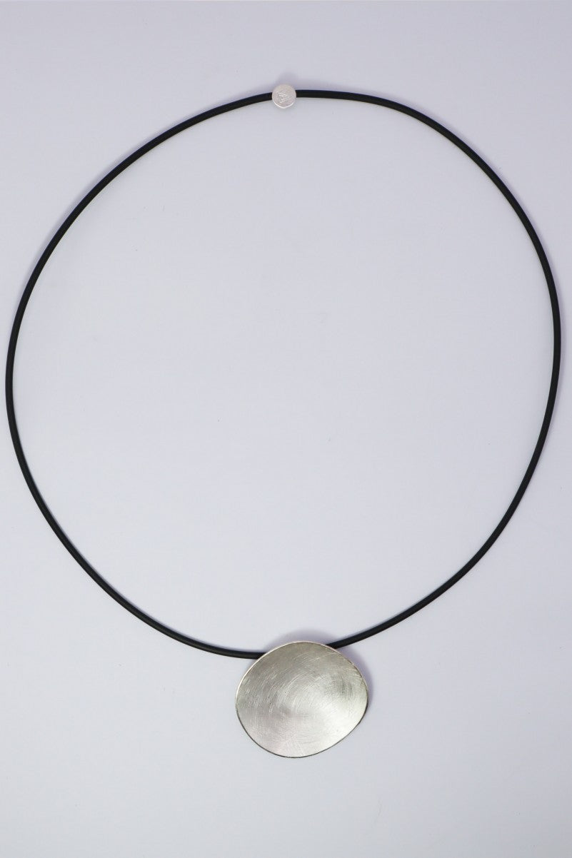 COLLIER - GALET ARGENT