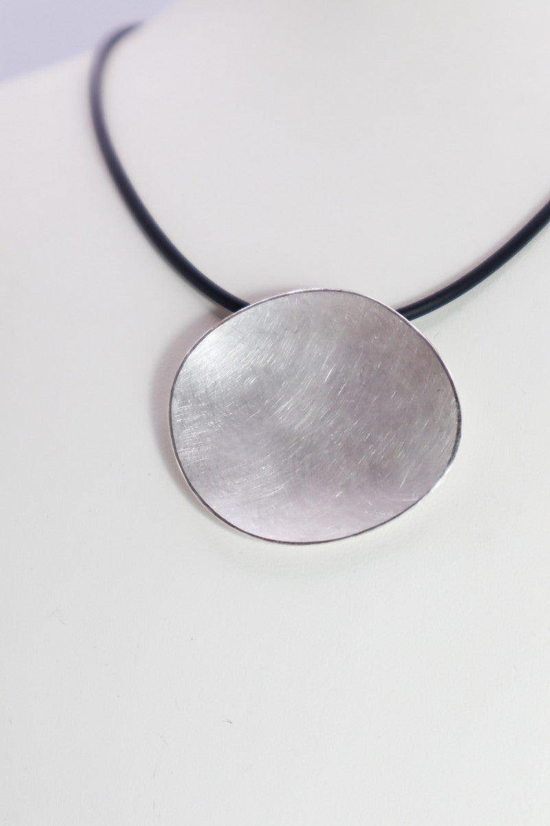 COLLIER - GALET ARGENT