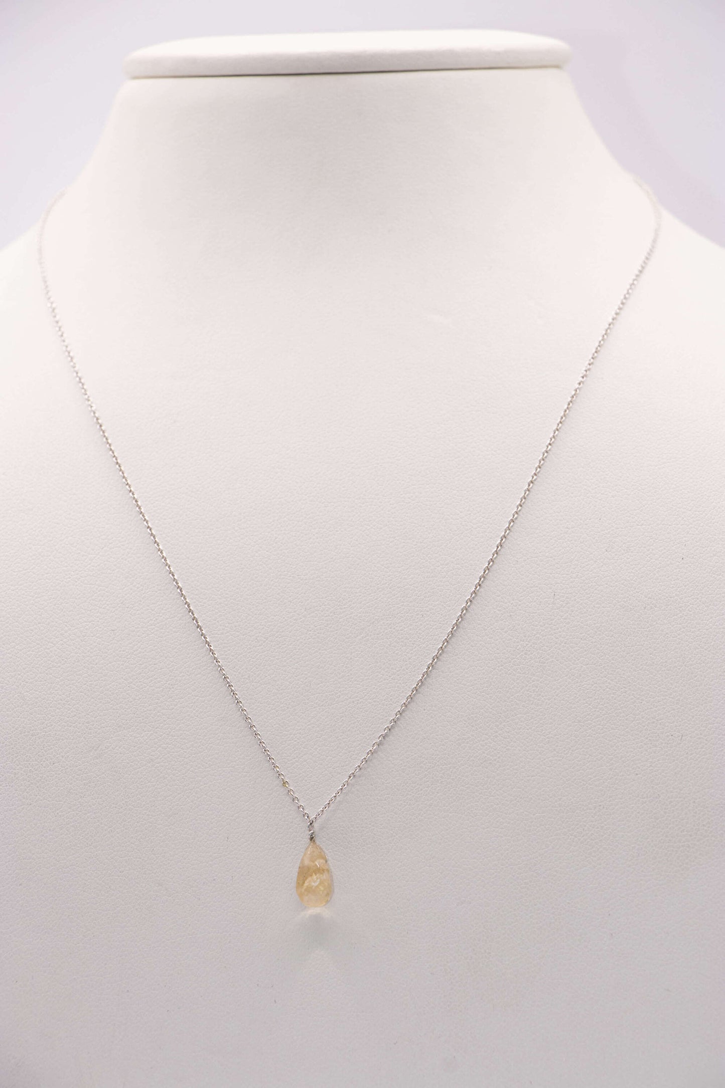 COLLIER - ANAHATA CHAÎNE ARGENT ET BRIOLETTE CITRINE